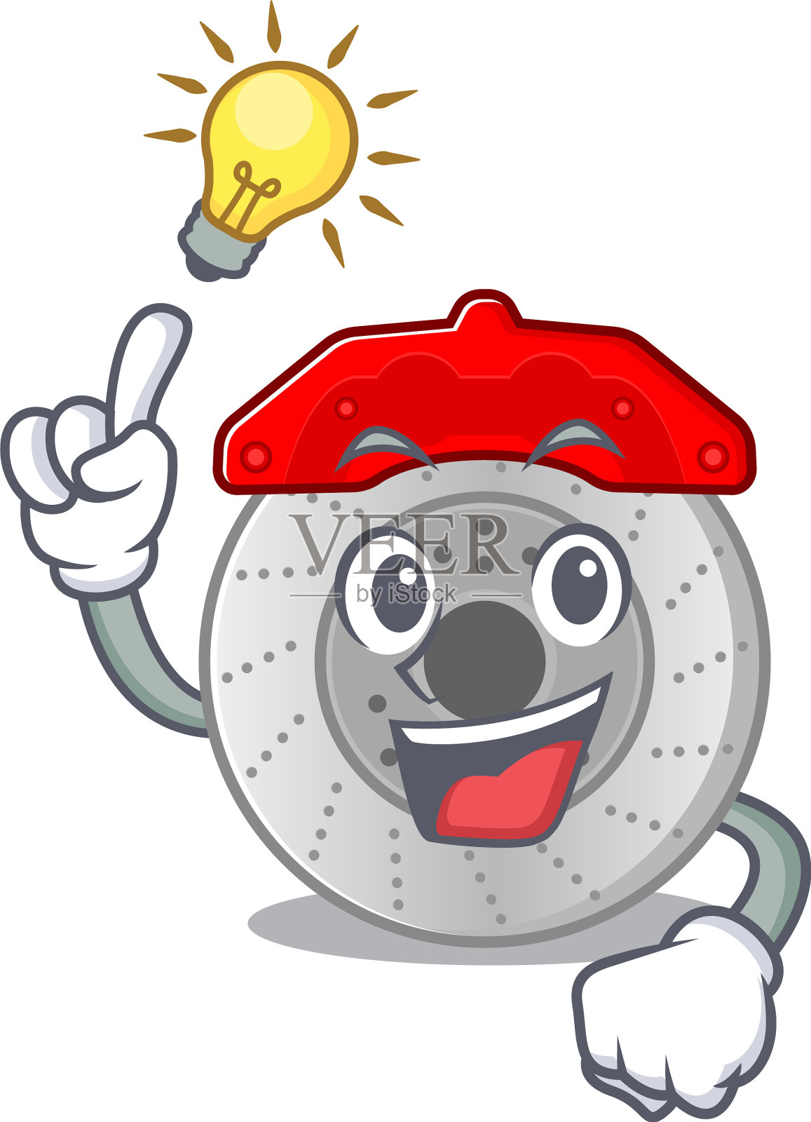 有主意手势汽车刹车卡通吗插画图片素材