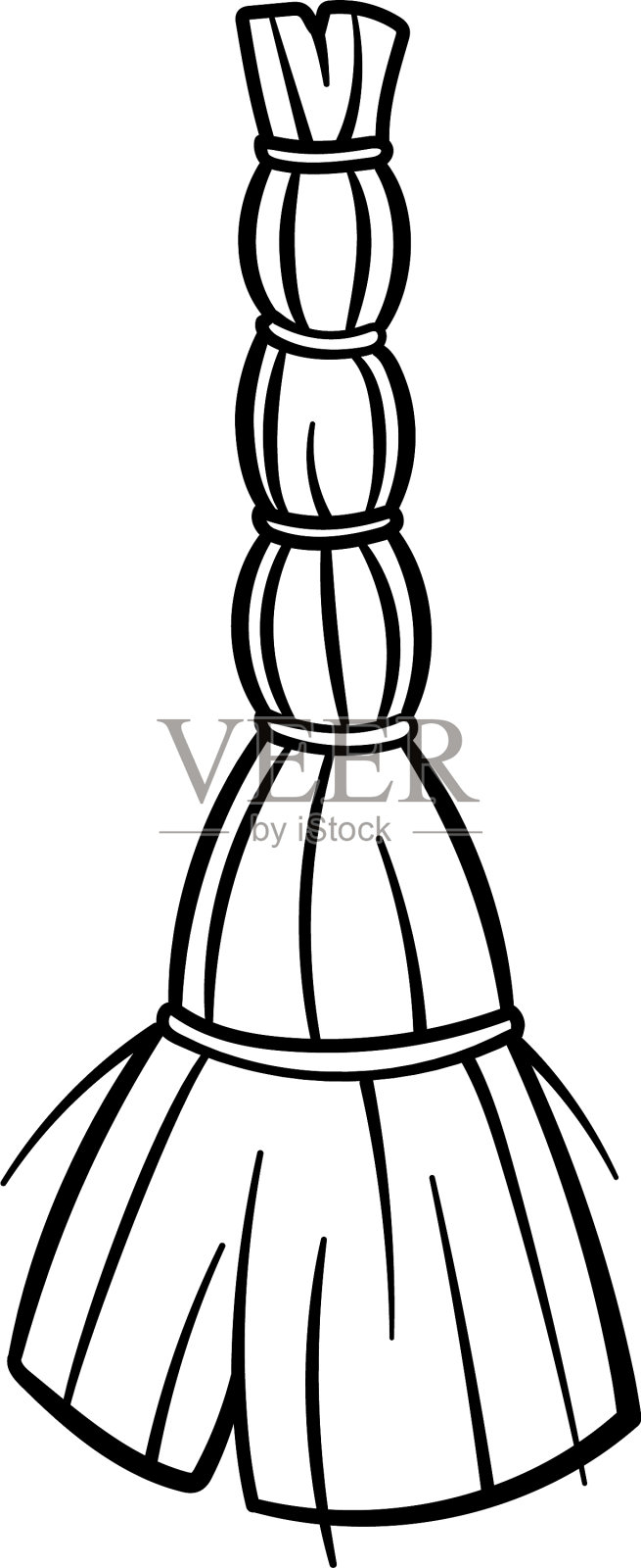 有黑线的扫把插画图片素材