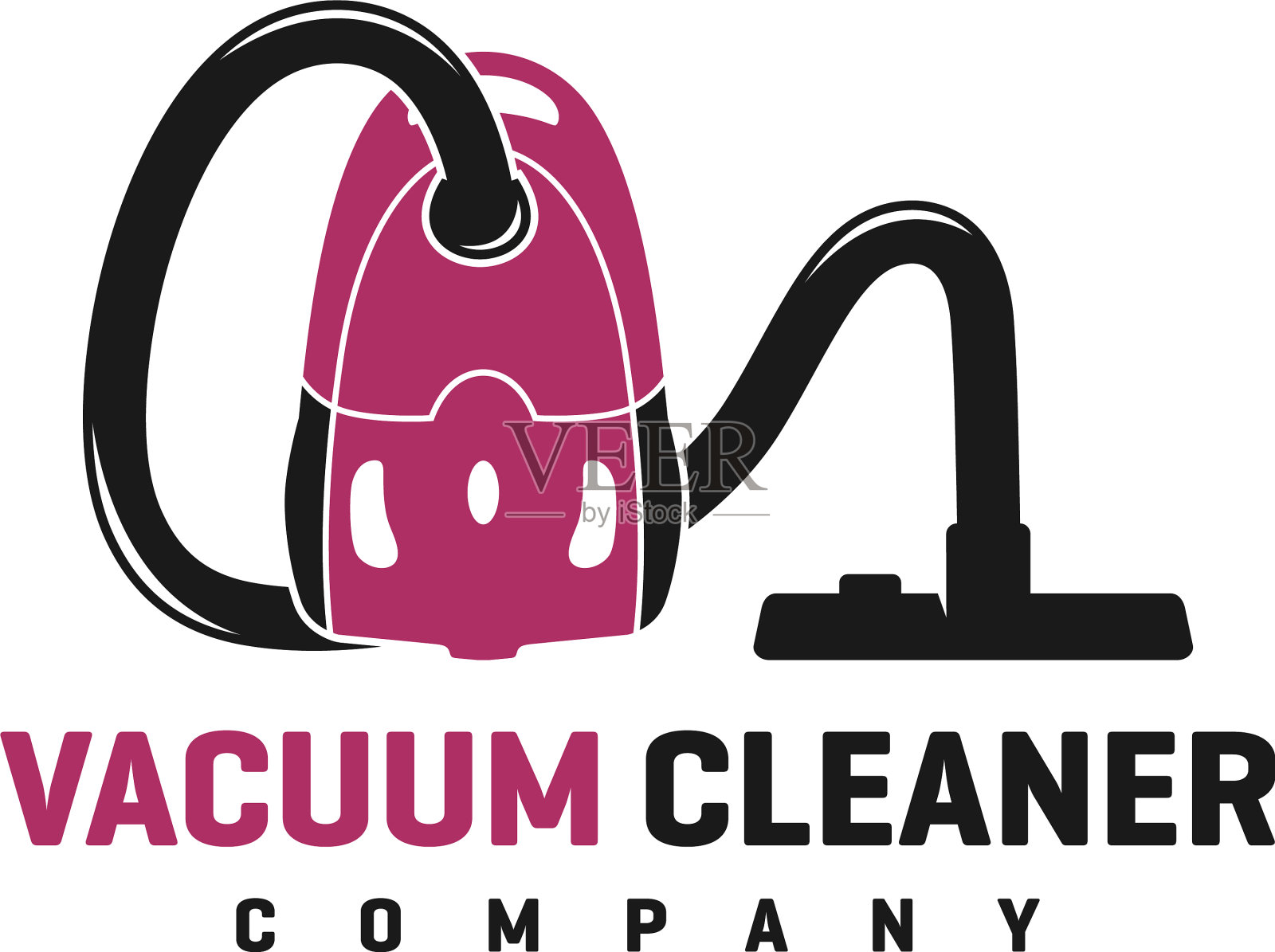 家居清洁真空标志插画图片素材