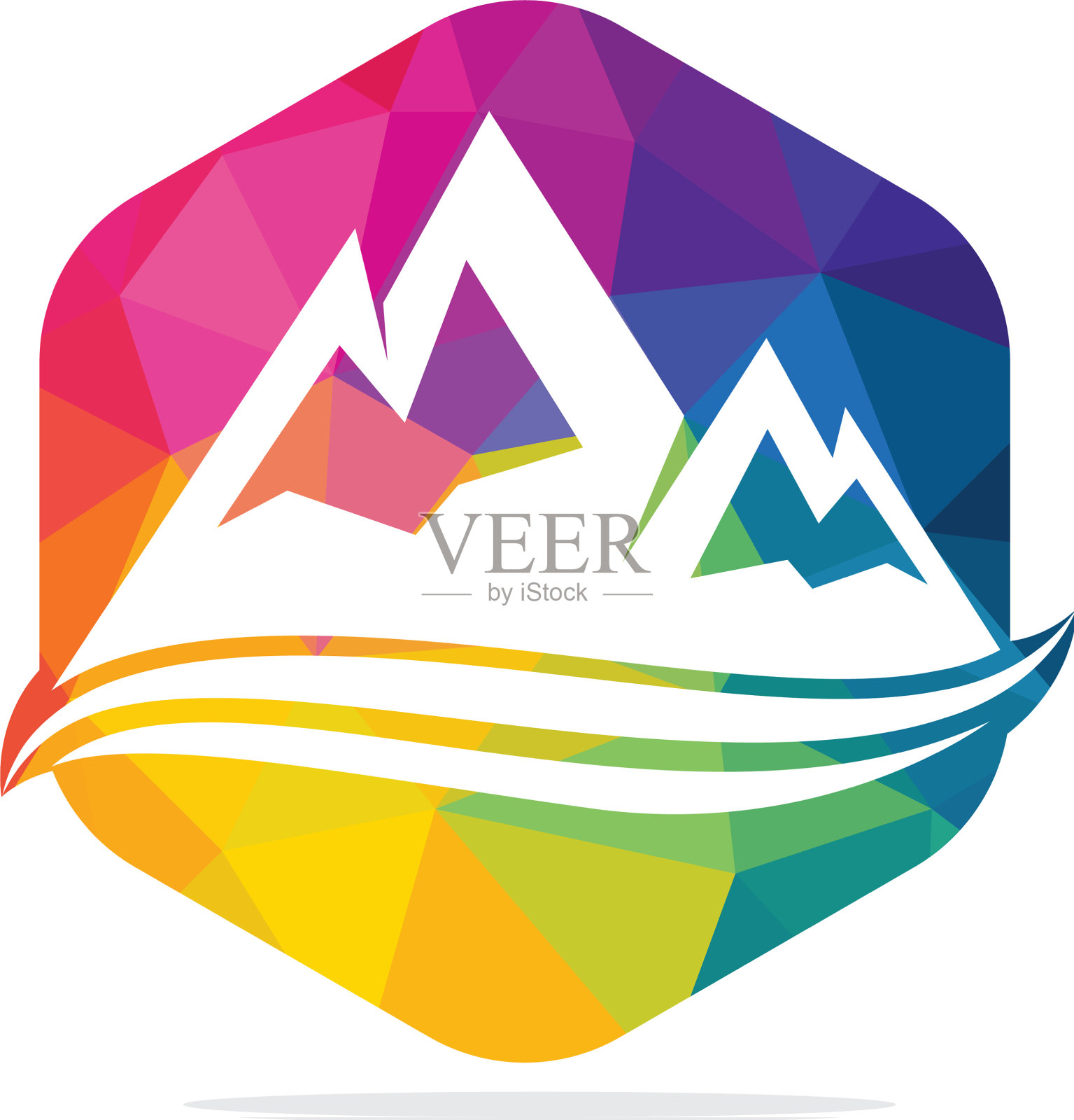 山和户外探险标志设计插画图片素材