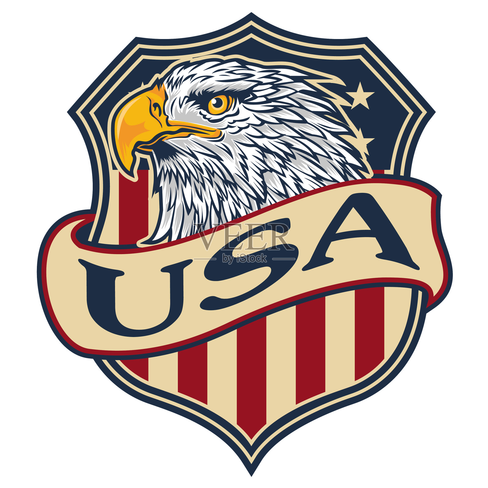 标志鹰头美洲标志吉祥物设计元素图片