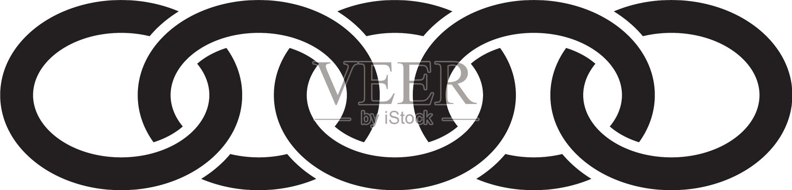 链图标符号平面图形和网页设计插画图片素材