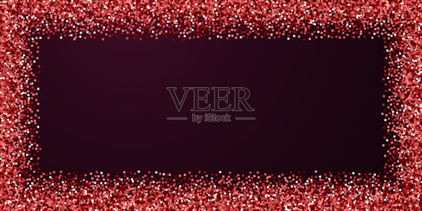 红金闪闪，奢华闪闪，五彩纸屑散落插画图片素材