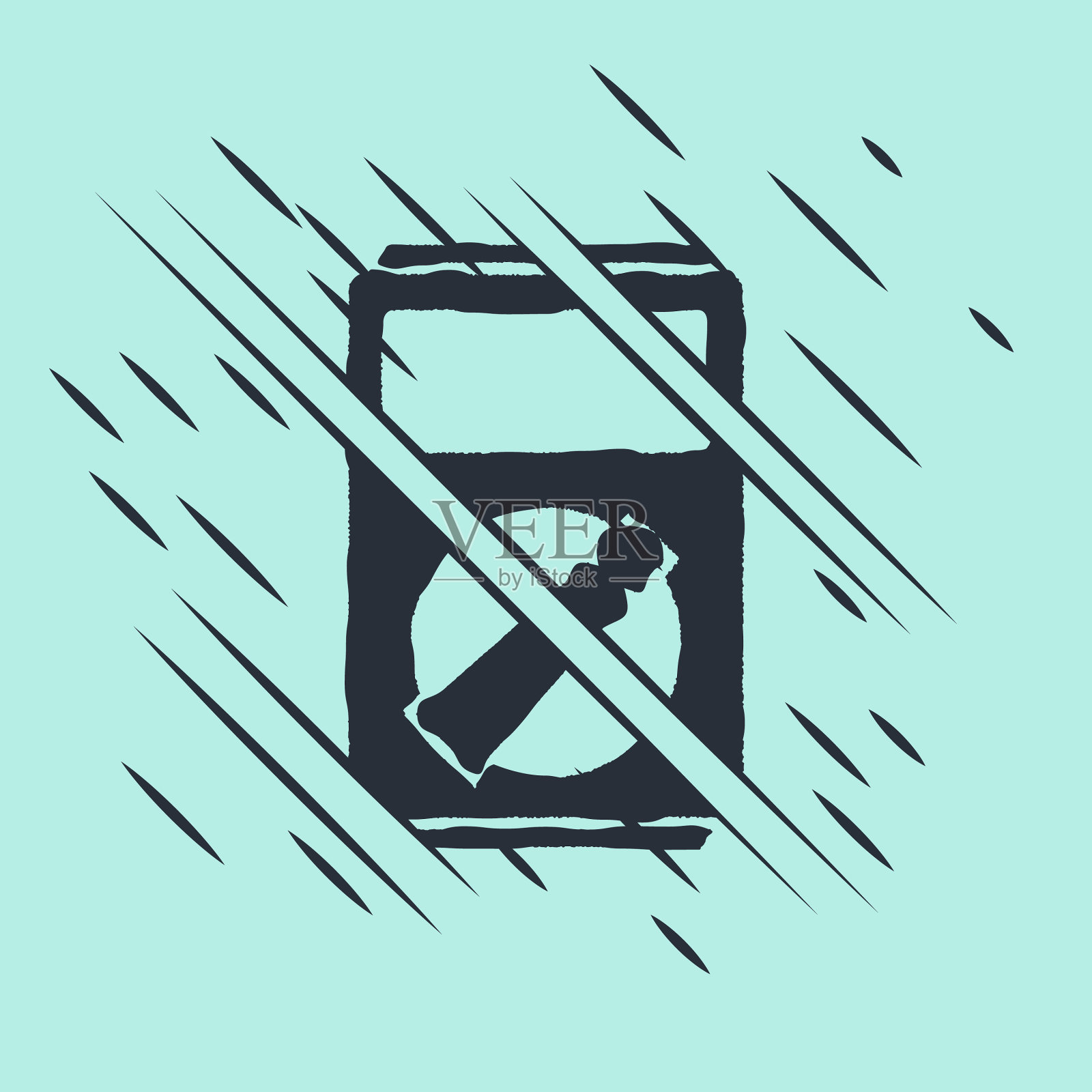 黑色安培表万用表电压表图标插画图片素材