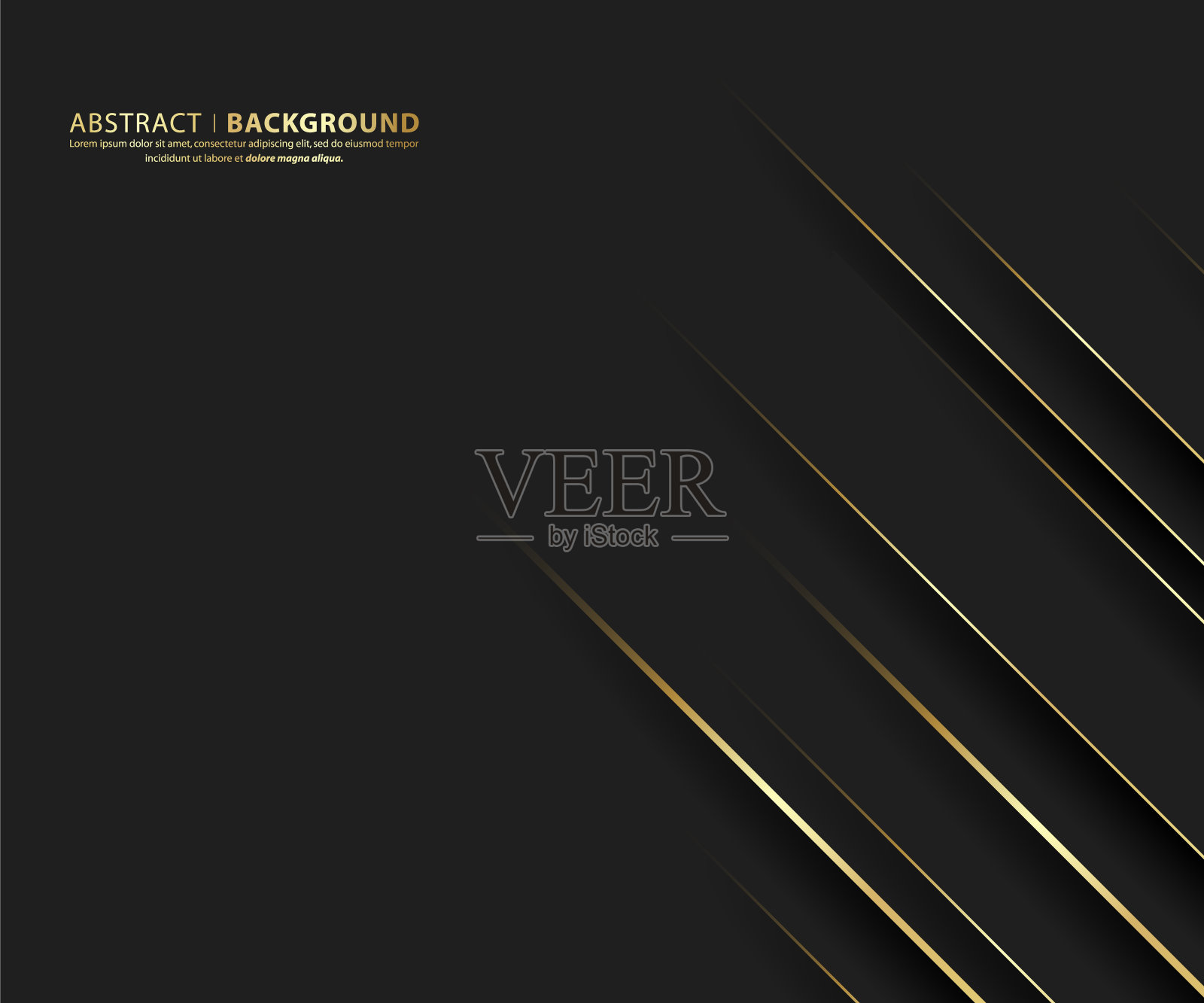 优质的背景。抽象的豪华模式。金色闪光条纹背景。抽象的金色线条纹理。黑色模式矢量插图。插画图片素材