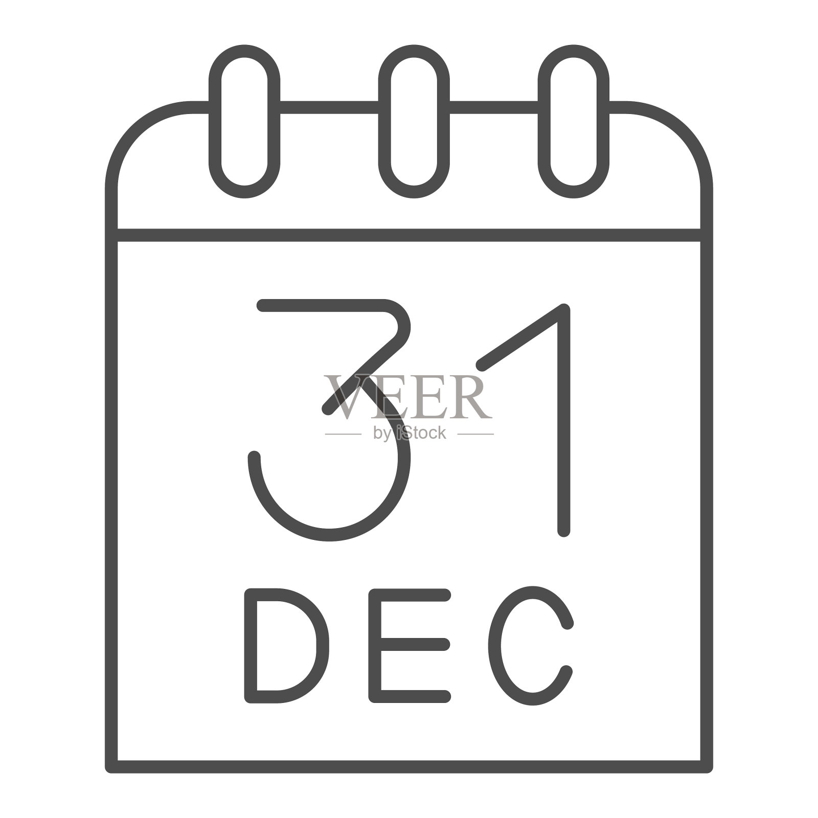 日历日期细线图标日历页用插画图片素材