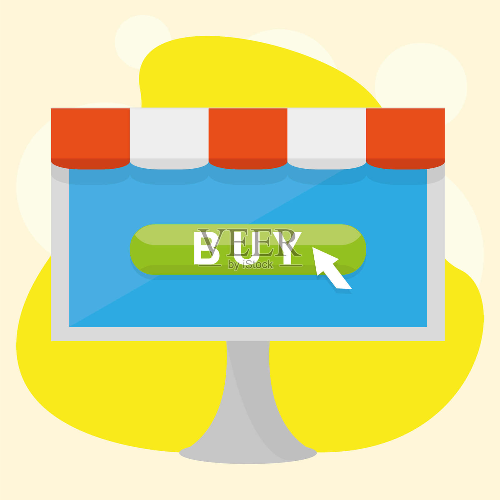 网上购物说明插画图片素材