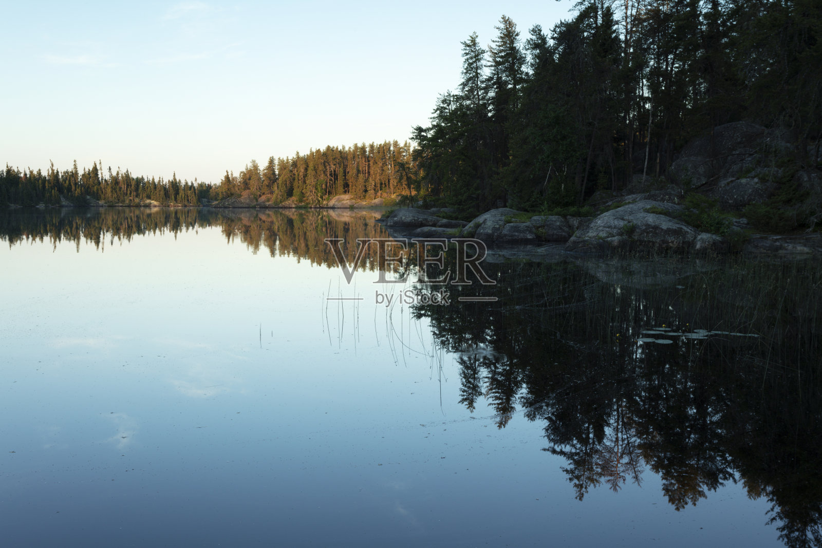 诺皮平省公园黑湖加拿大马尼托巴省照片摄影图片