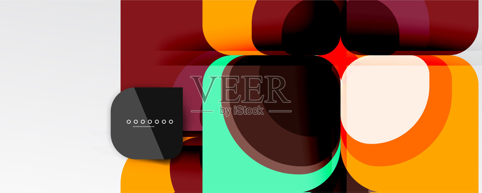 抽象背景-几何剪纸设计插画图片素材