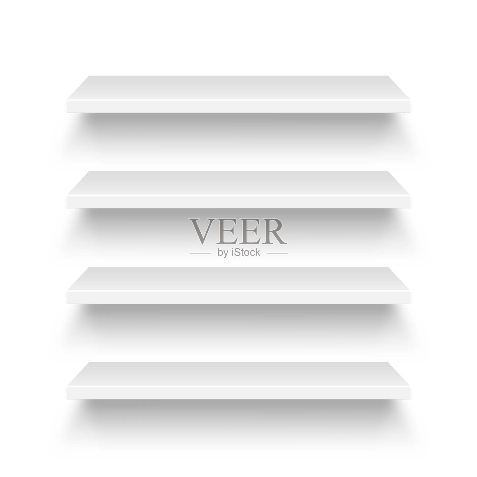 现实的空商店货架设置产品货架插画图片素材