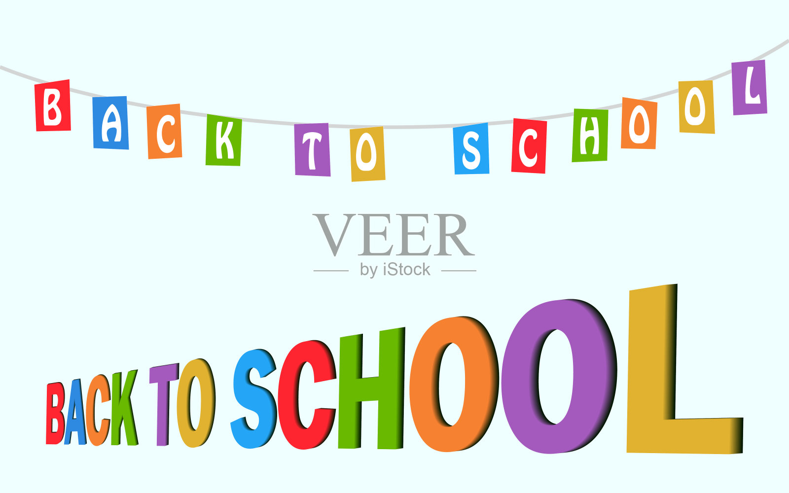 返回学校的矢量背景插画图片素材