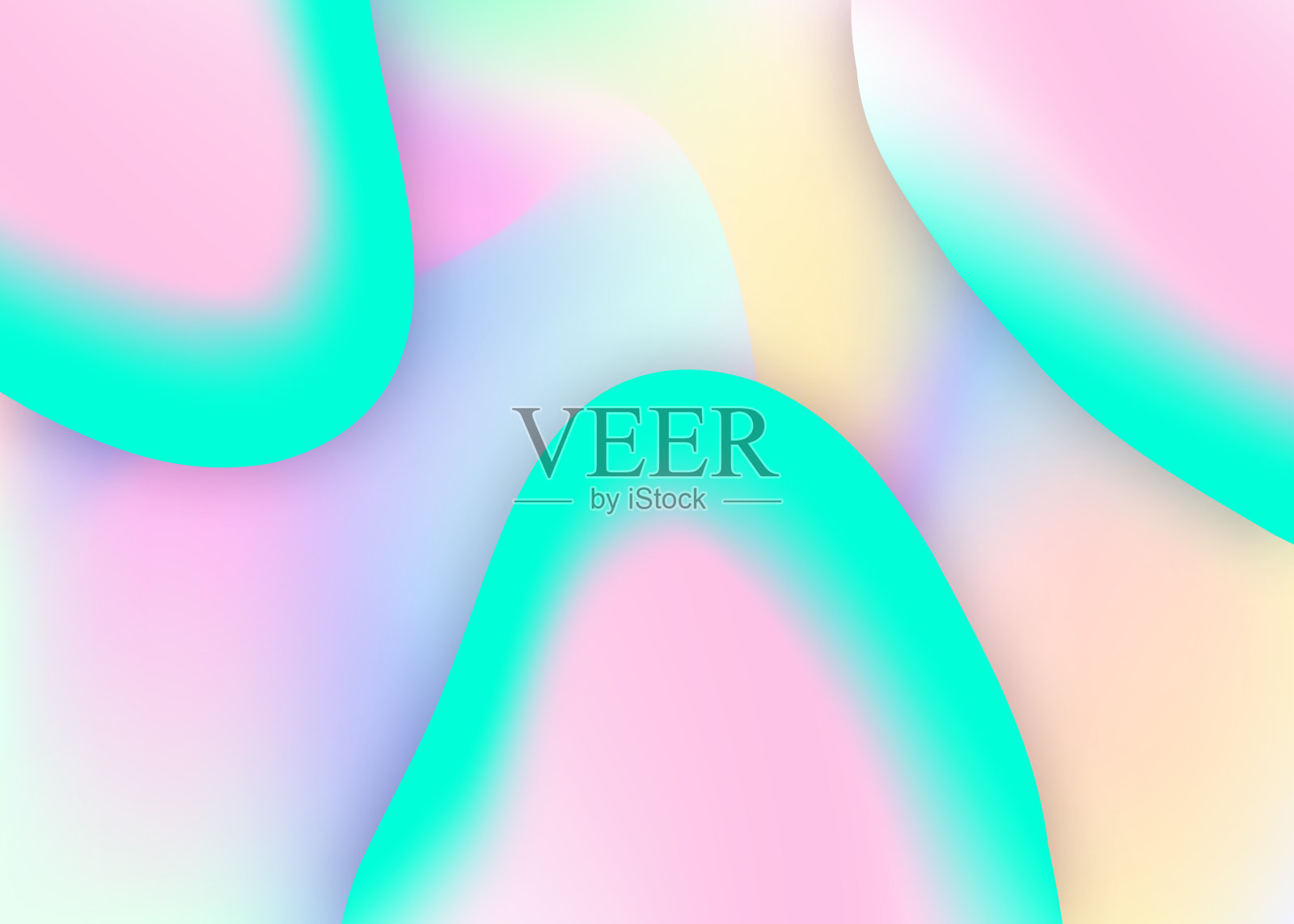 带有动态形状和流体的液体元素背景。插画图片素材