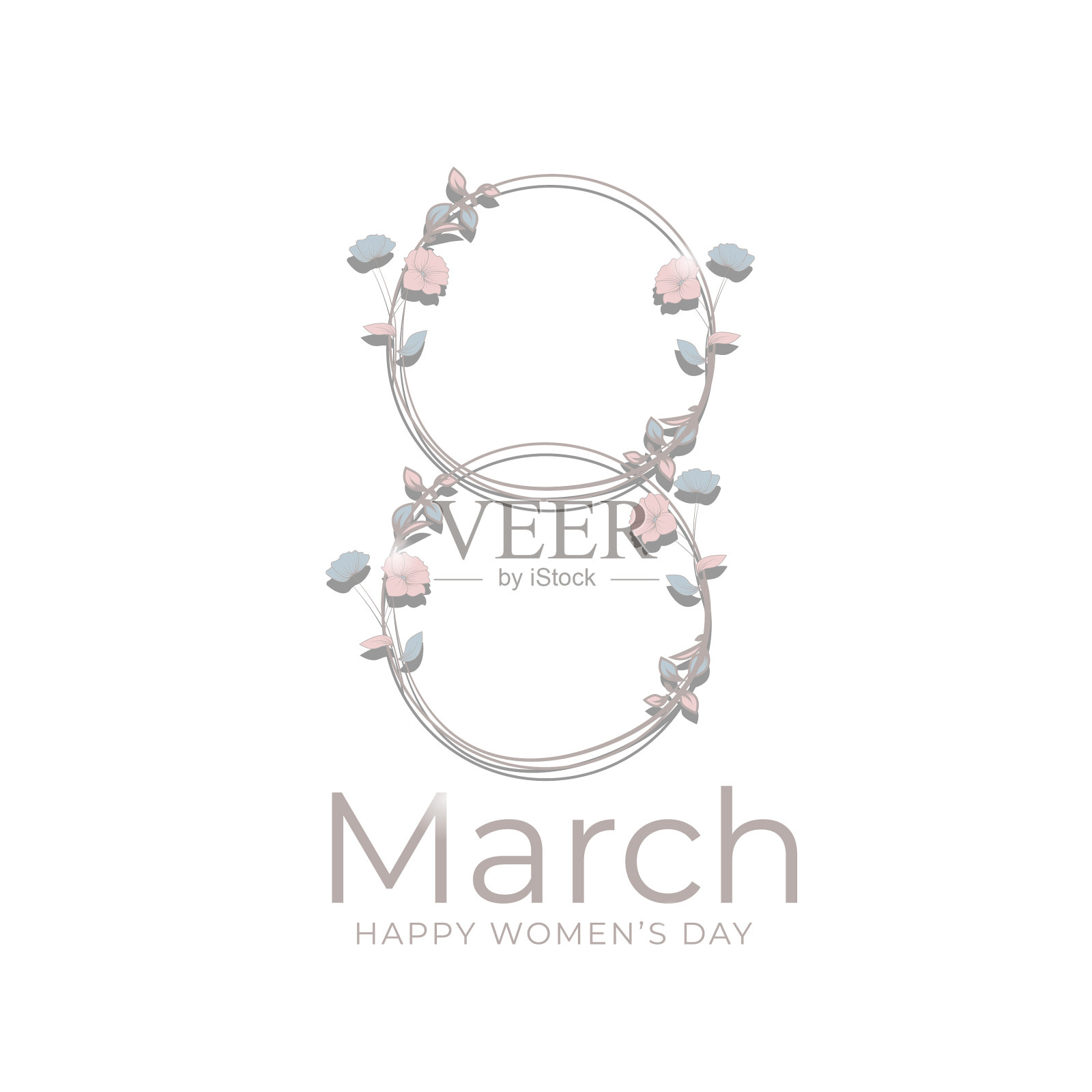 简约妇女节贺卡的背景插画图片素材