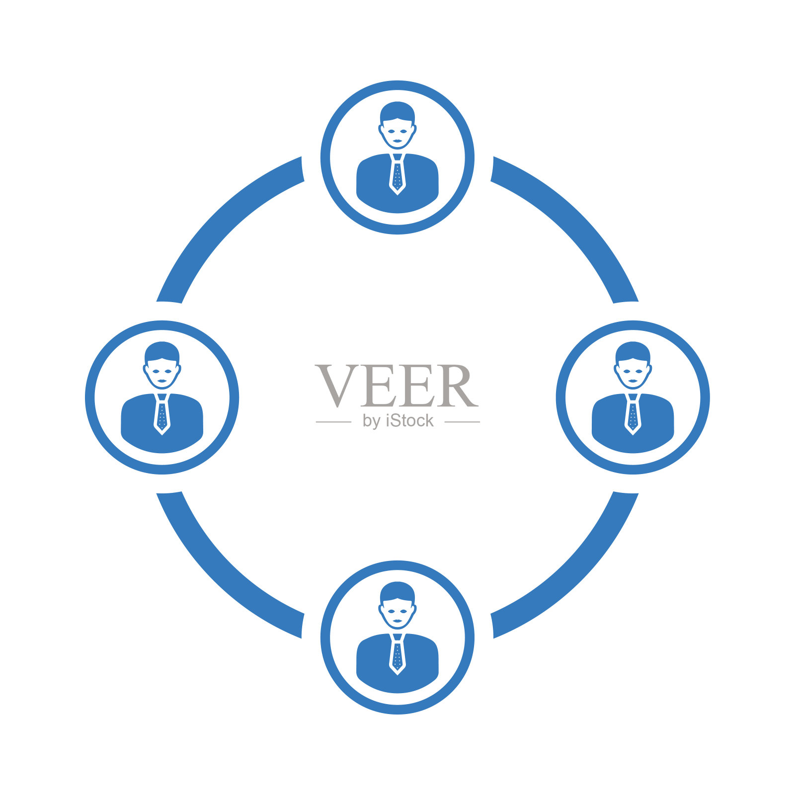 业务连接图标/蓝色矢量图标素材