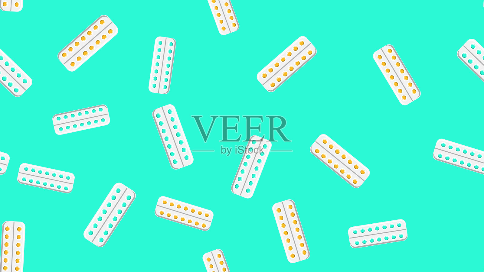 无缝图案纹理黄色圆形插画图片素材