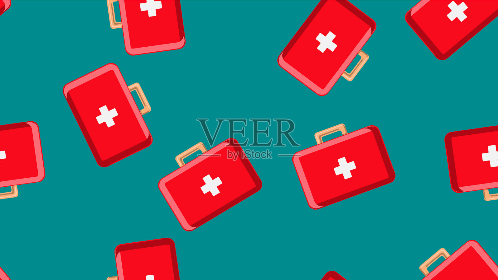 无缝花纹纹理红色医用插画图片素材