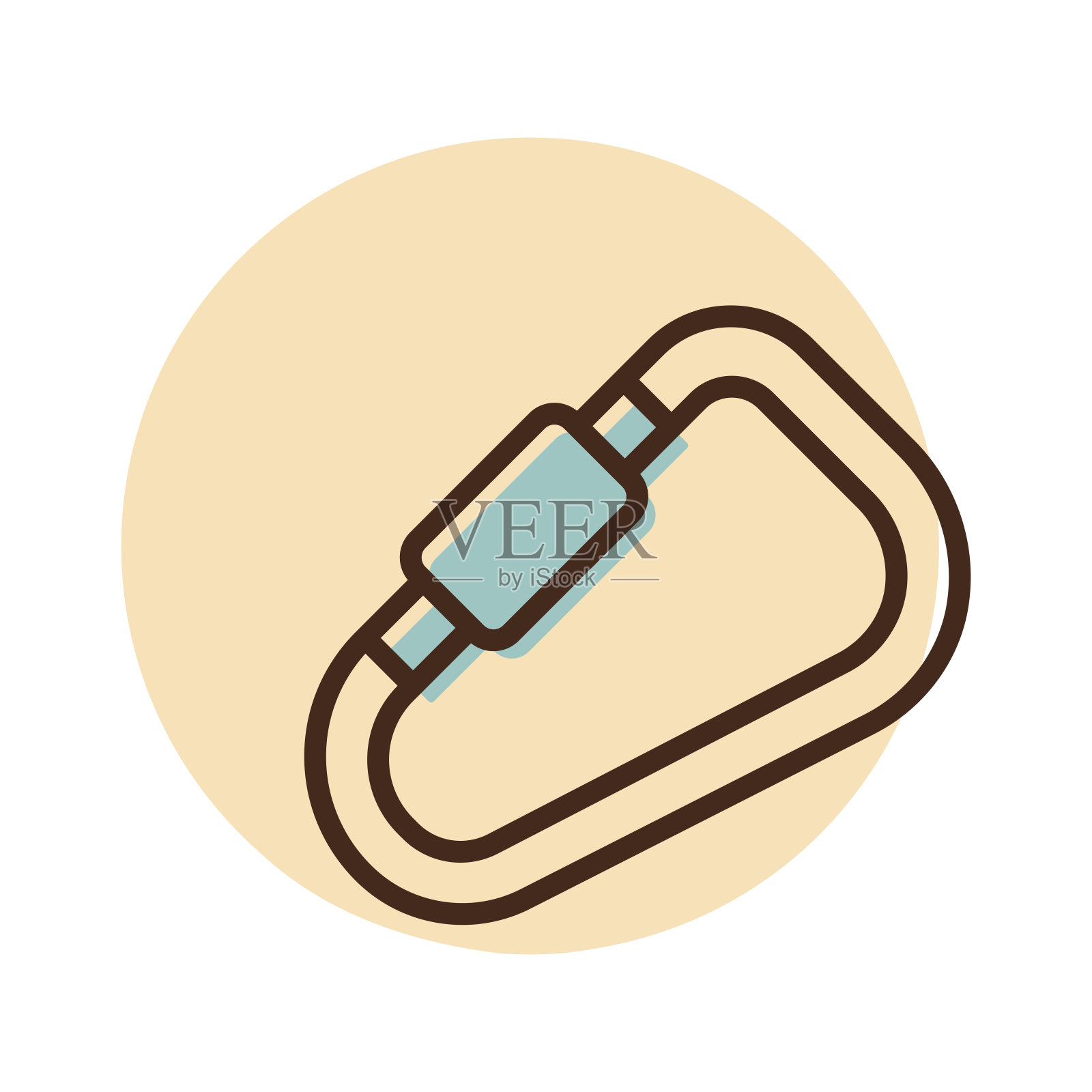 竖钩矢量图标。露营和远足标志图标素材