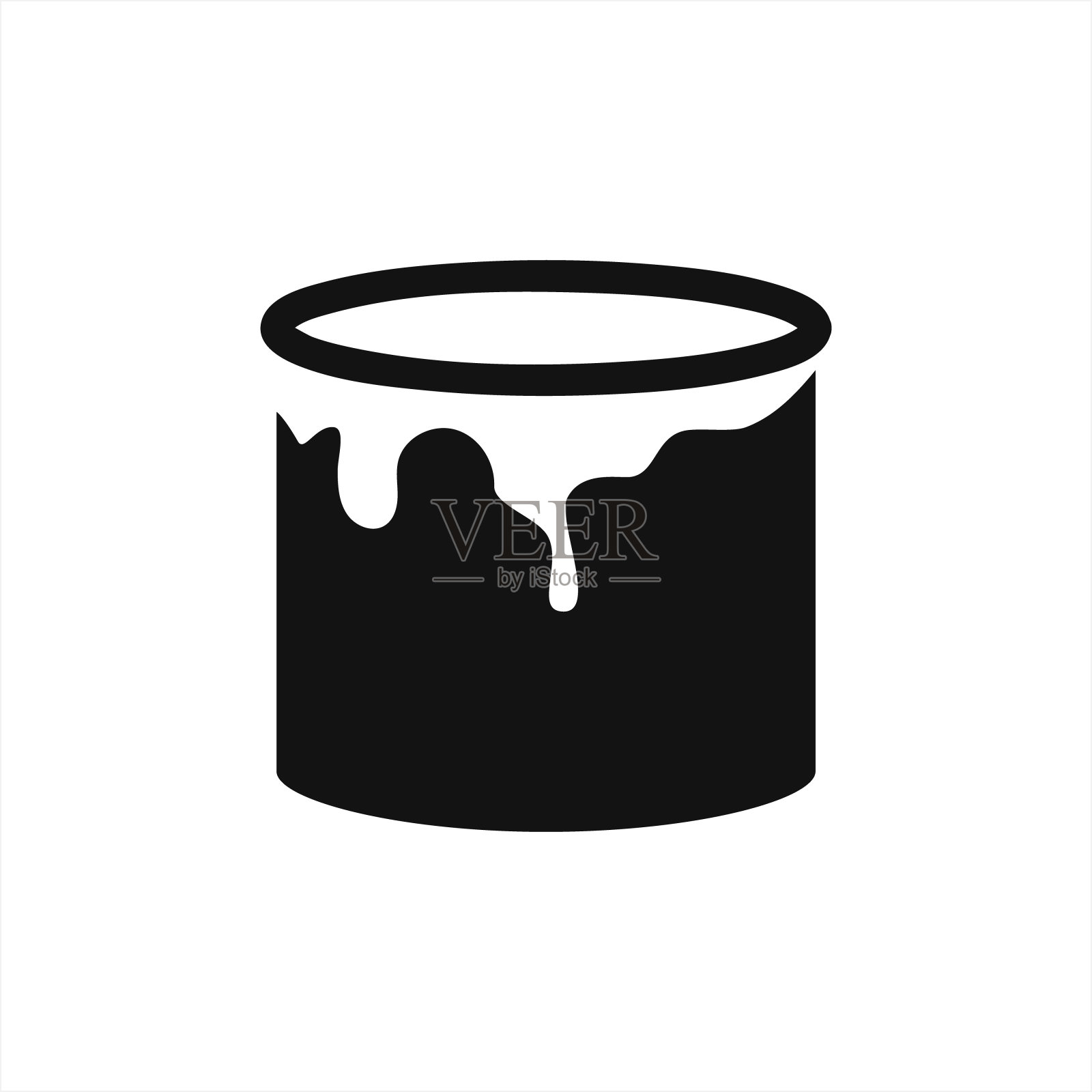 油漆桶图标隔离在白色。施工和维修用模具。矢量插图。每股收益10插画图片素材