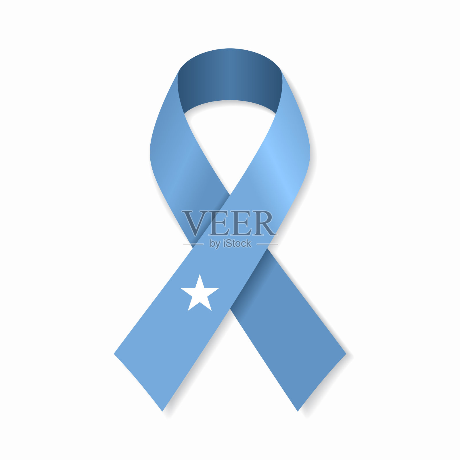 索马里国旗条纹丝带在白色的背景。矢量插图。设计元素图片