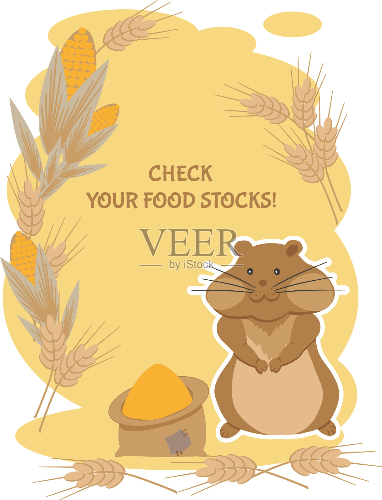 检查你的食物储备插画图片素材