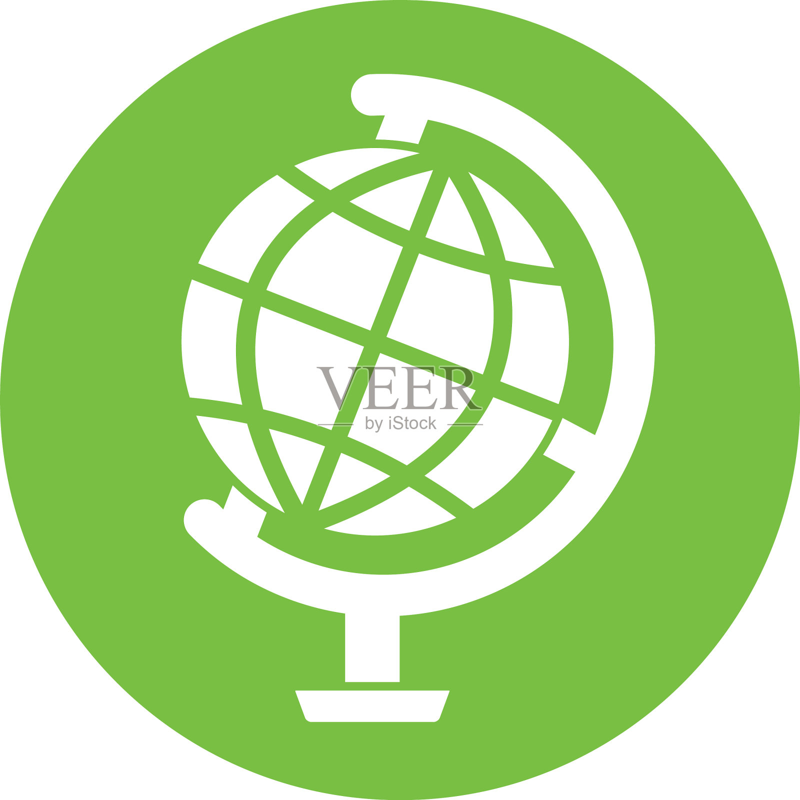 孤立的全球球体剪影块风格图标图标素材