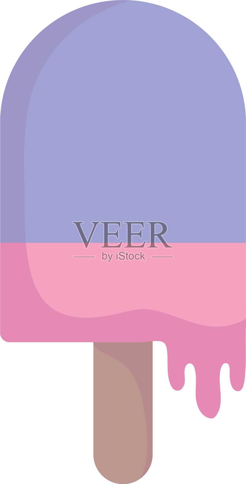 融化的冰淇淋粘卡通图标风格设计元素图片