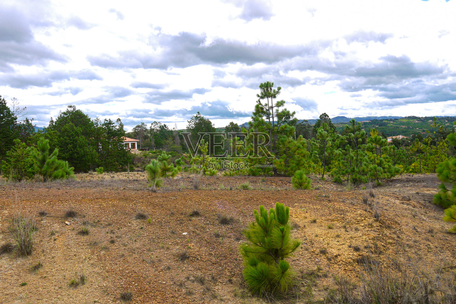 哥伦比亚维拉德莱瓦的蓝井和自然公园照片摄影图片