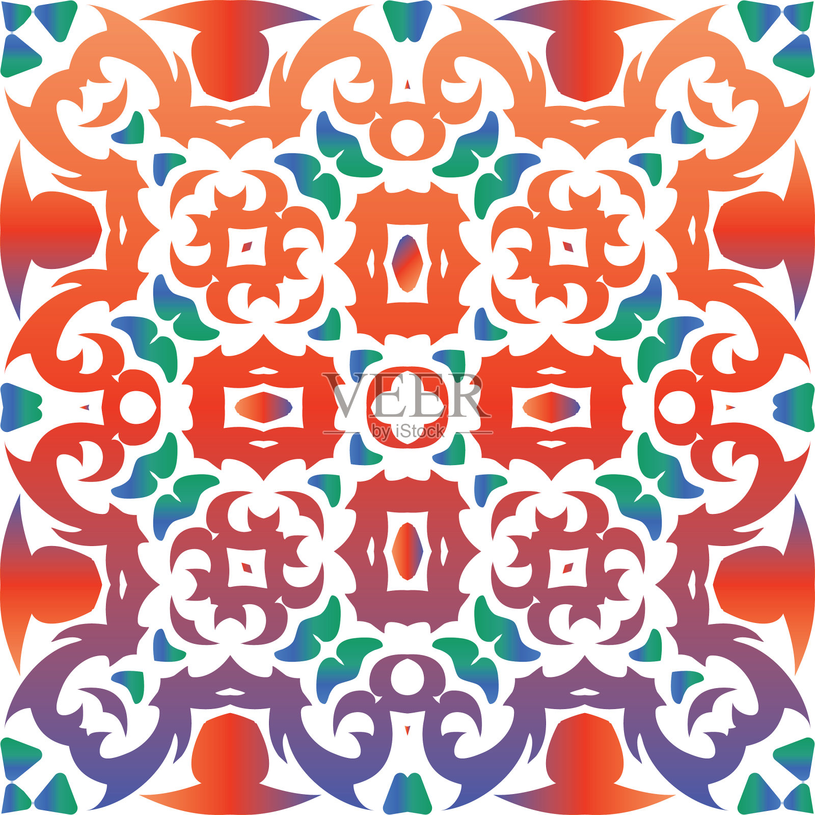 墨西哥复古塔拉维拉瓷砖插画图片素材