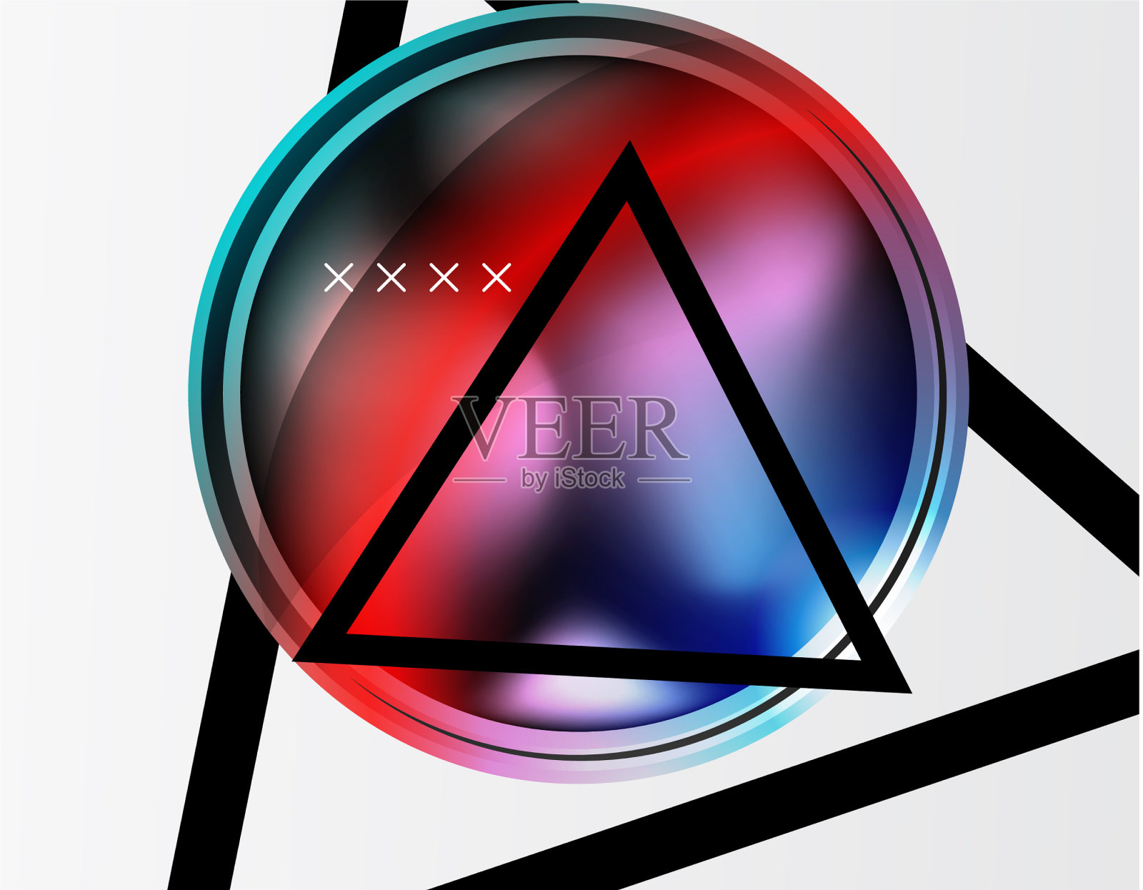 抽象背景-光泽玻璃气泡插画图片素材