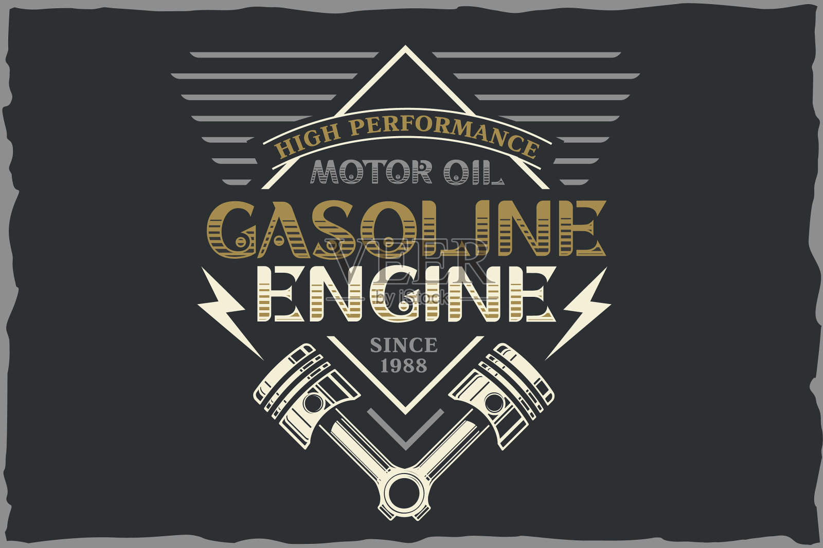 复古标签设计与字母组成上插画图片素材