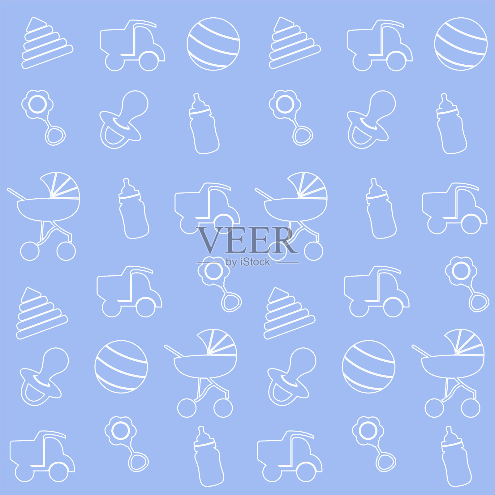 batoys无缝模式插画图片素材