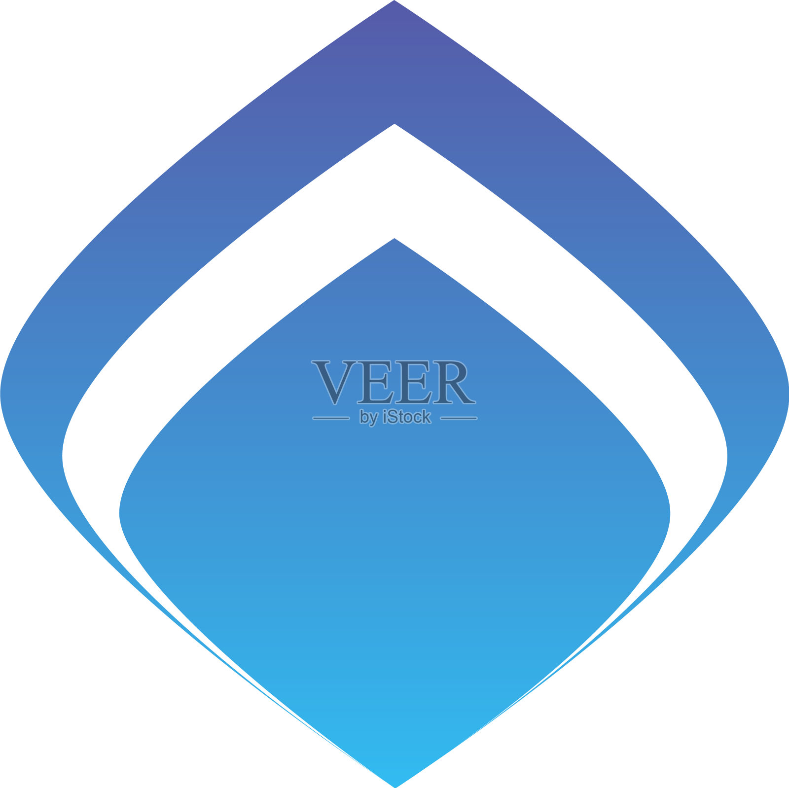 蓝火简约标志插画图片素材