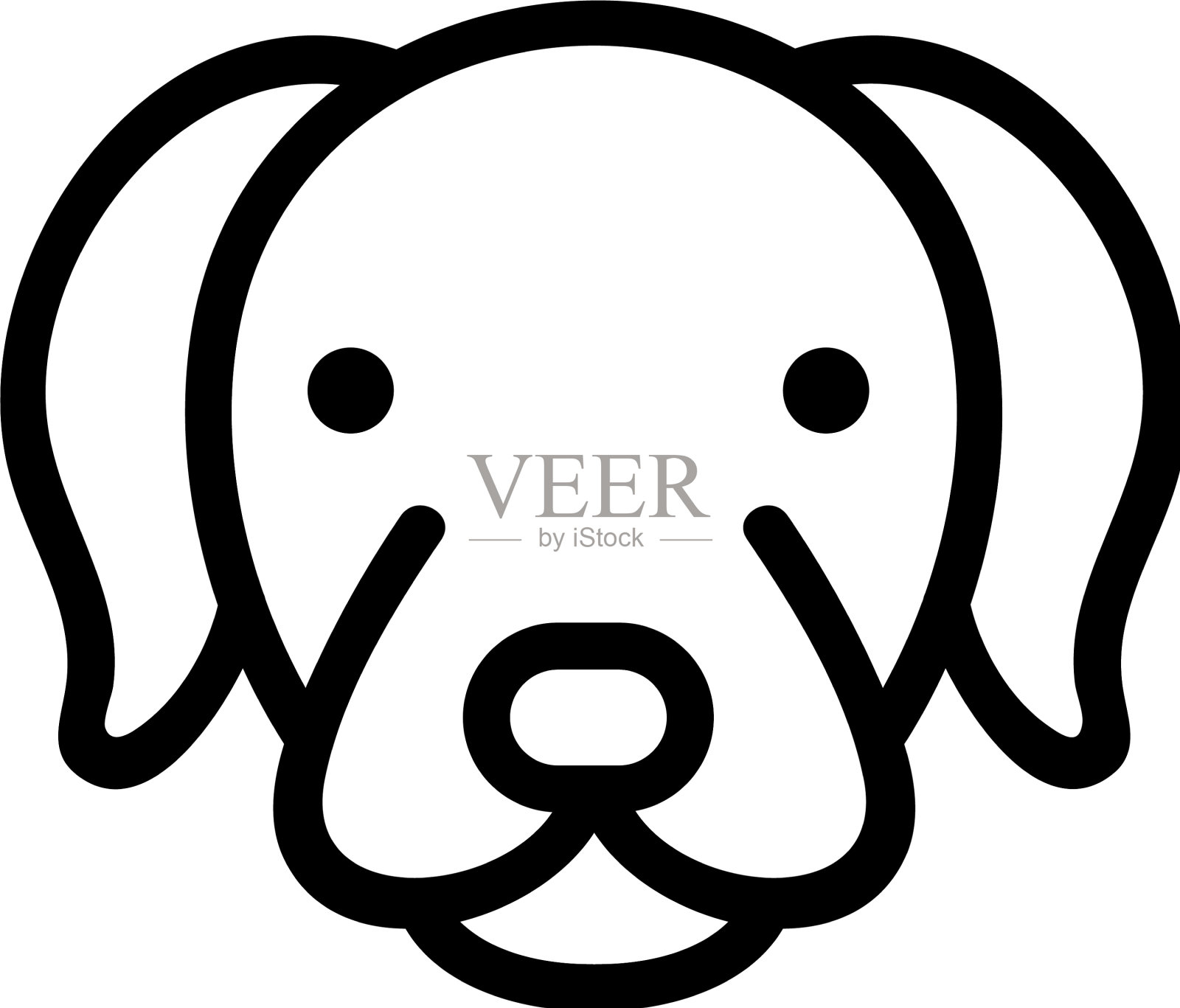 狗图标孤立轮廓符号图标素材