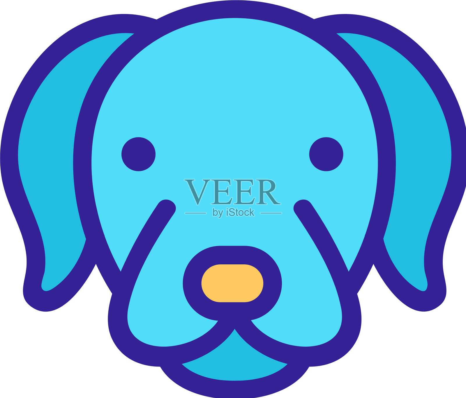 狗图标孤立轮廓符号设计元素图片