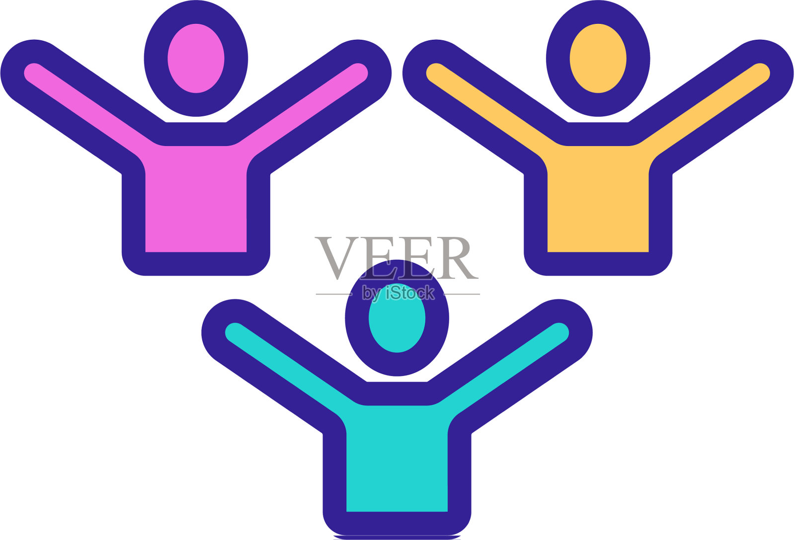 足球迷图标孤立轮廓符号图标素材