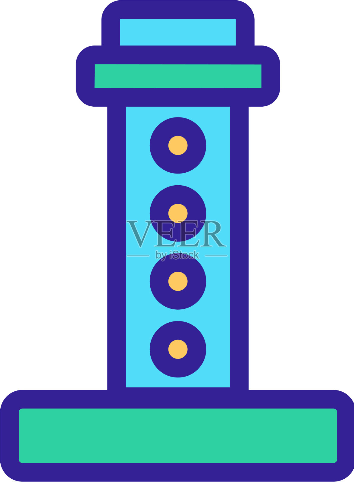 液压千斤顶图标隔离轮廓设计元素图片