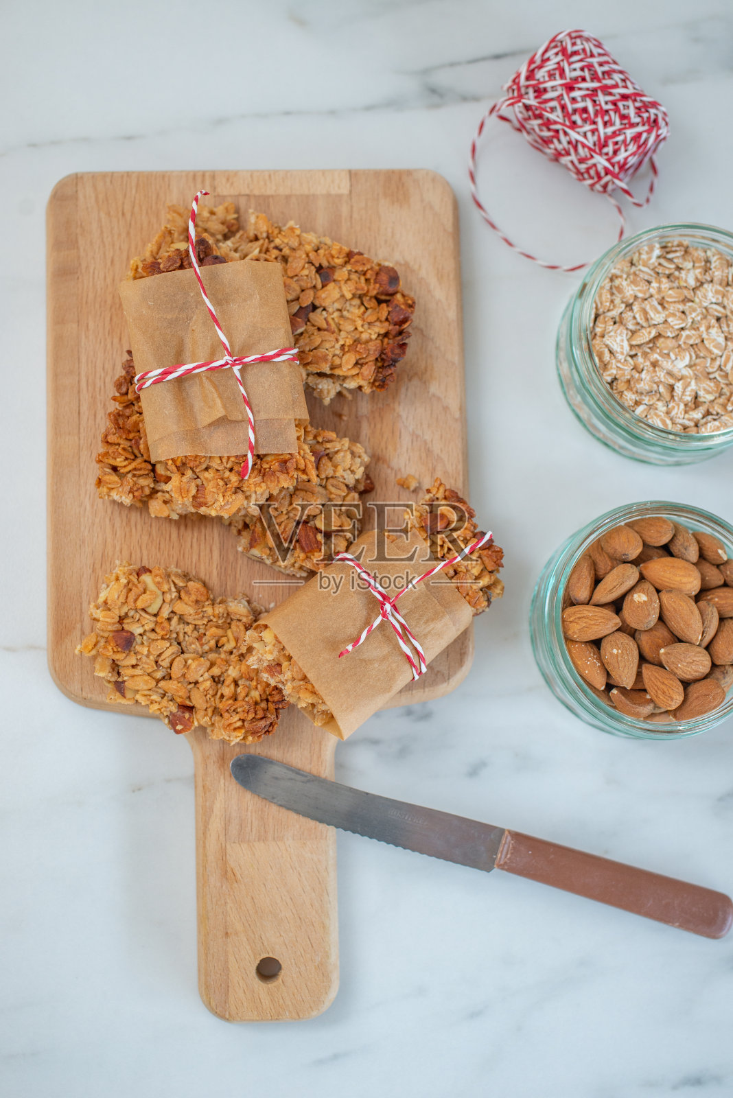健康的格兰诺拉燕麦卷照片摄影图片