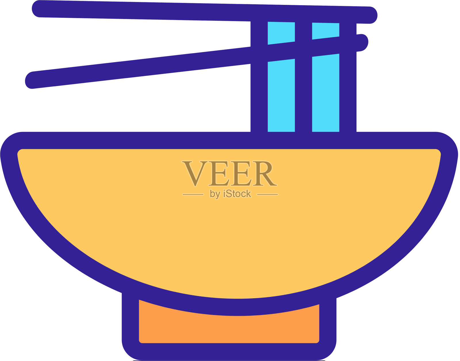 鱼汤图标孤立轮廓符号设计元素图片