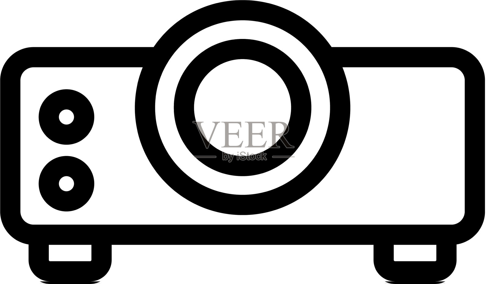 投影仪图标孤立的轮廓符号图标素材