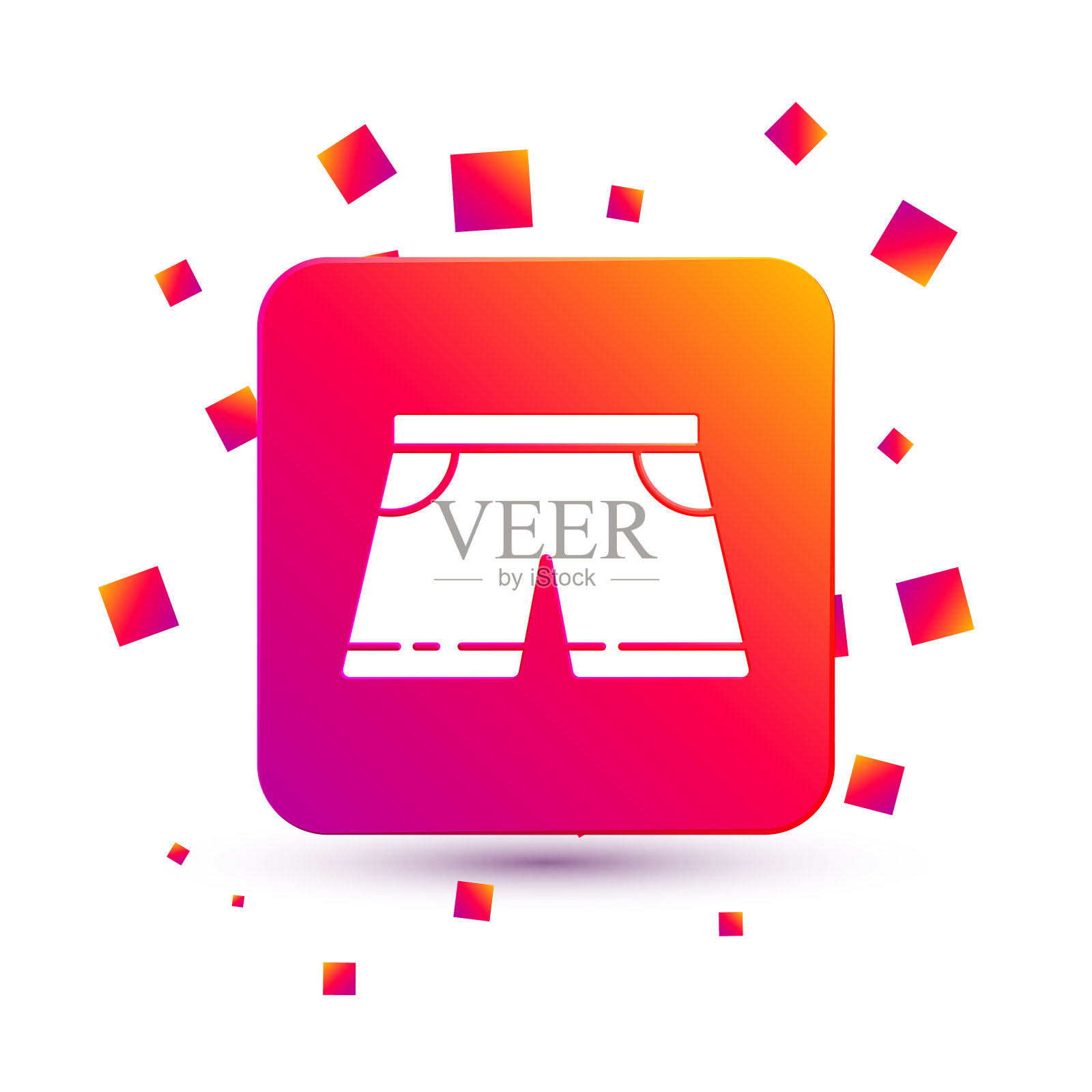 白色泳裤图标孤立在白色上插画图片素材