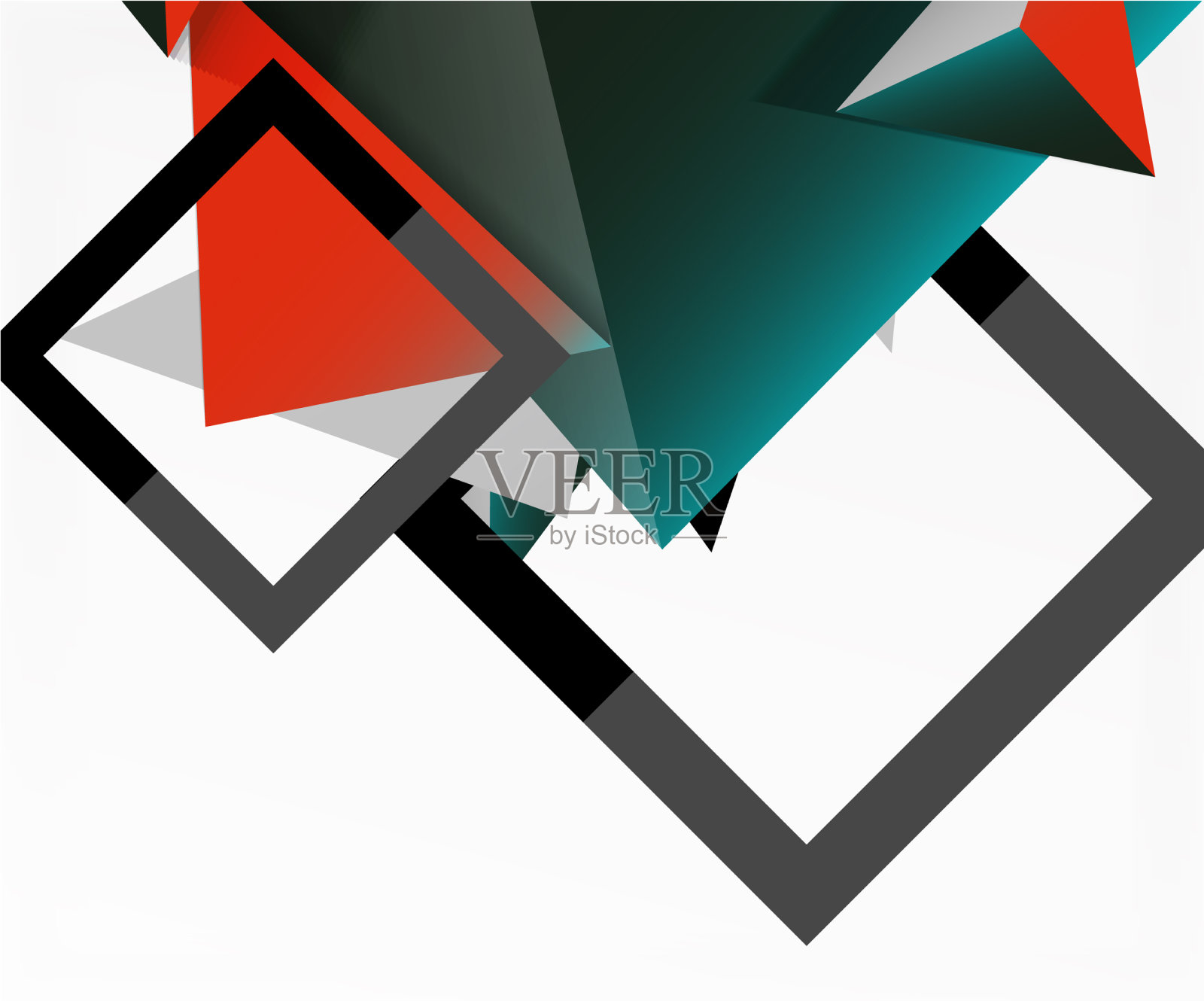 抽象背景马赛克三维三角形插画图片素材