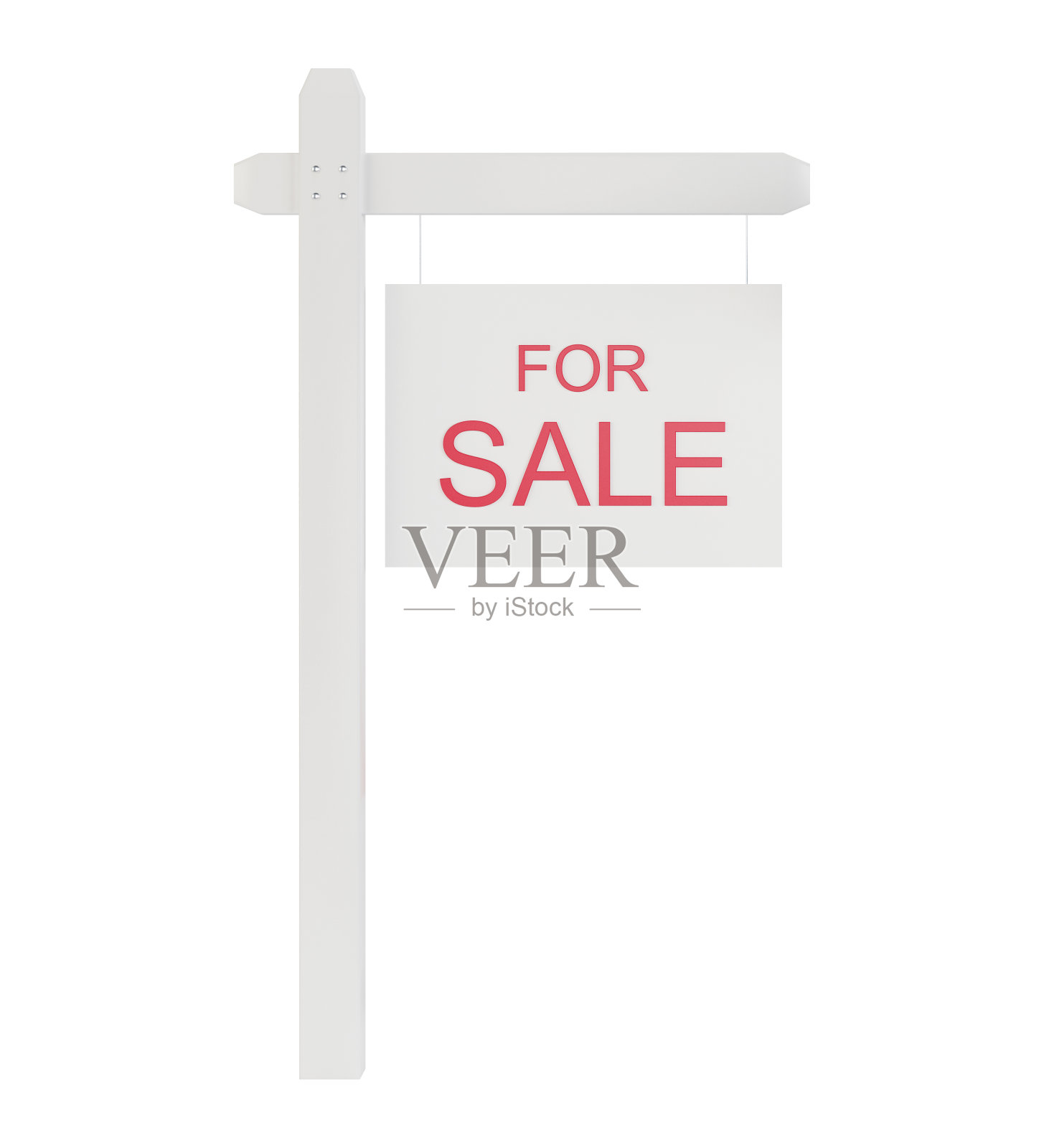 房屋出售的签名。3 d演示。照片摄影图片