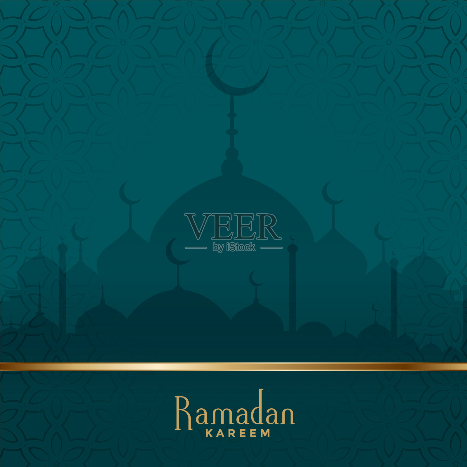 传统的斋月卡里姆清真寺节日插画图片素材