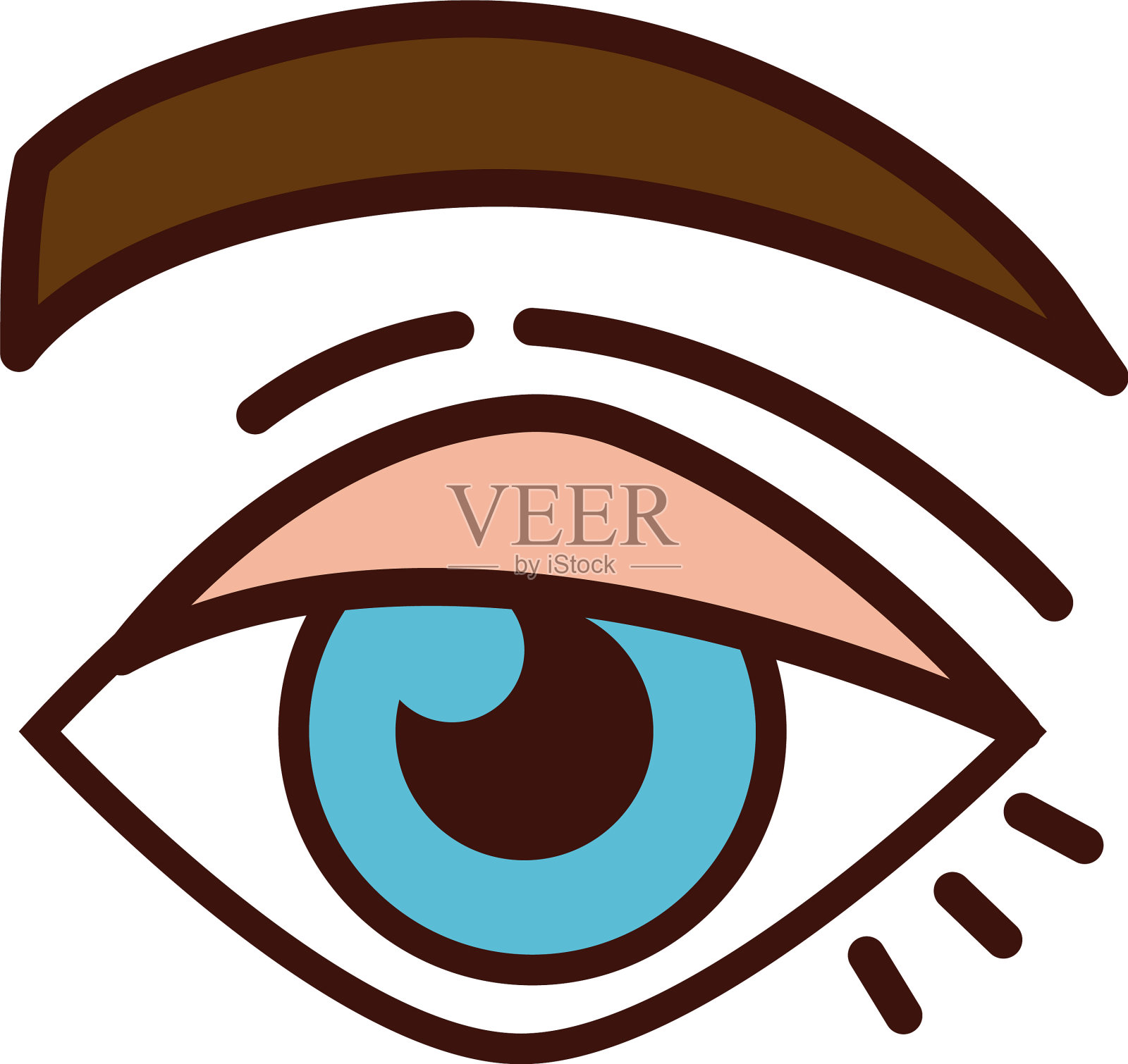 查看人类感觉线和填充样式图标设计元素图片