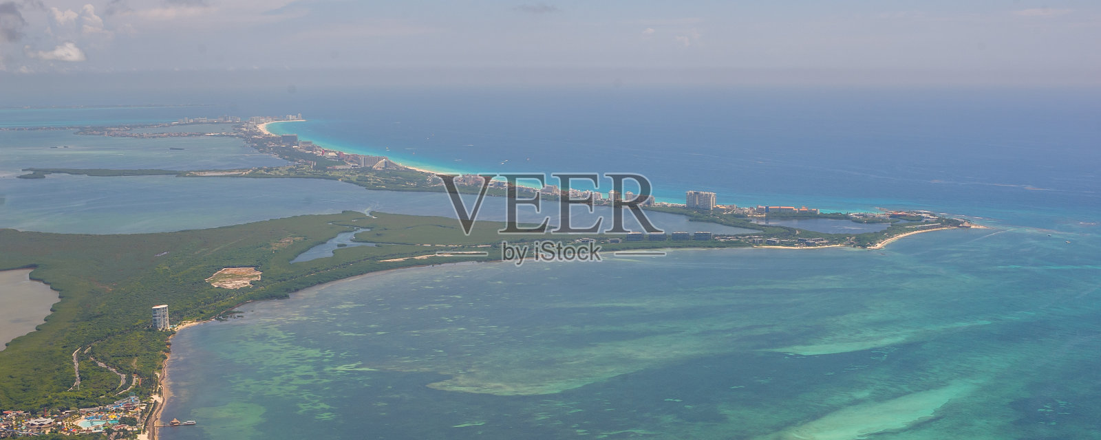 坎昆海岸线照片摄影图片