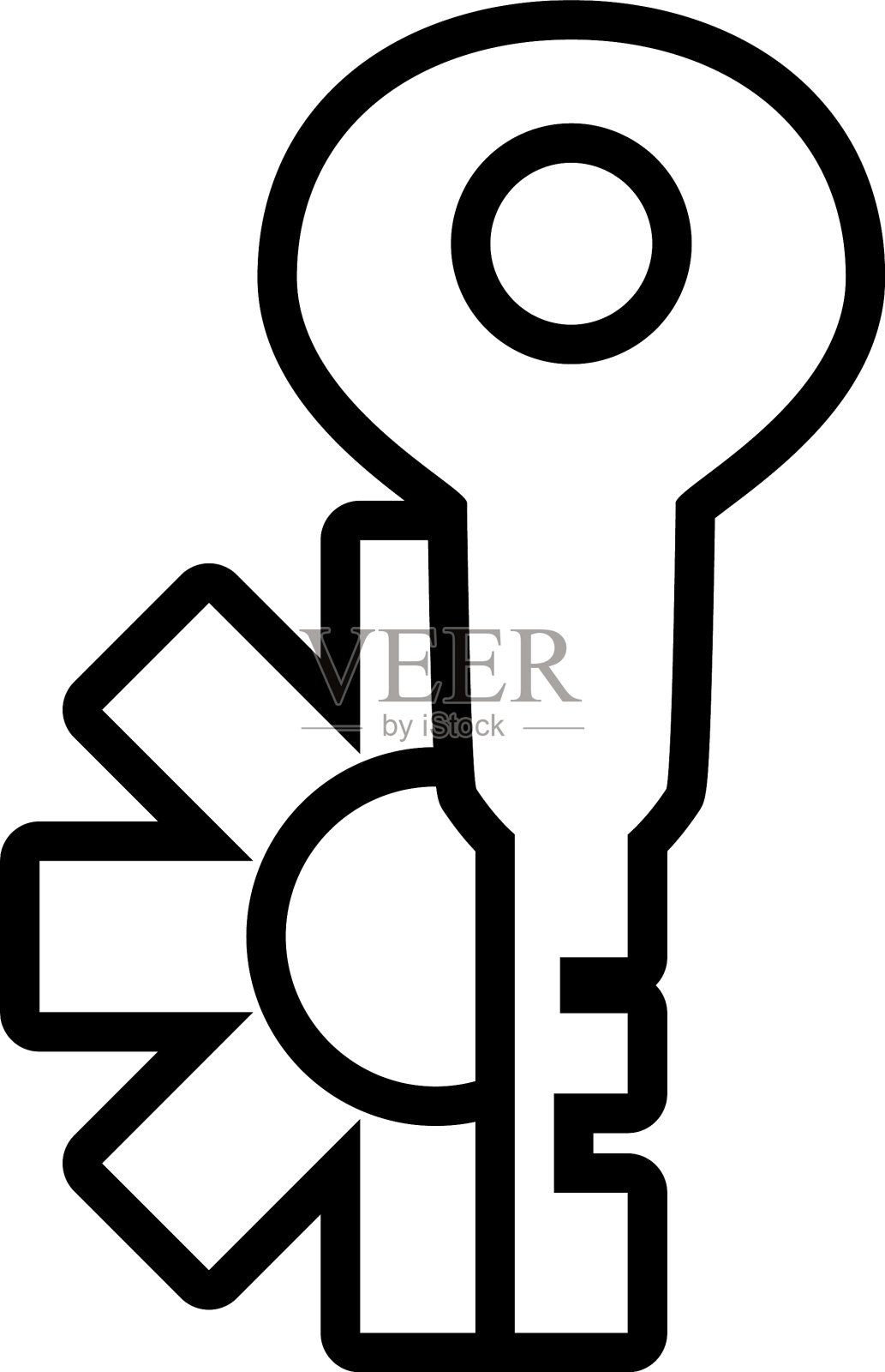 齿轮工具在白色背景图标素材