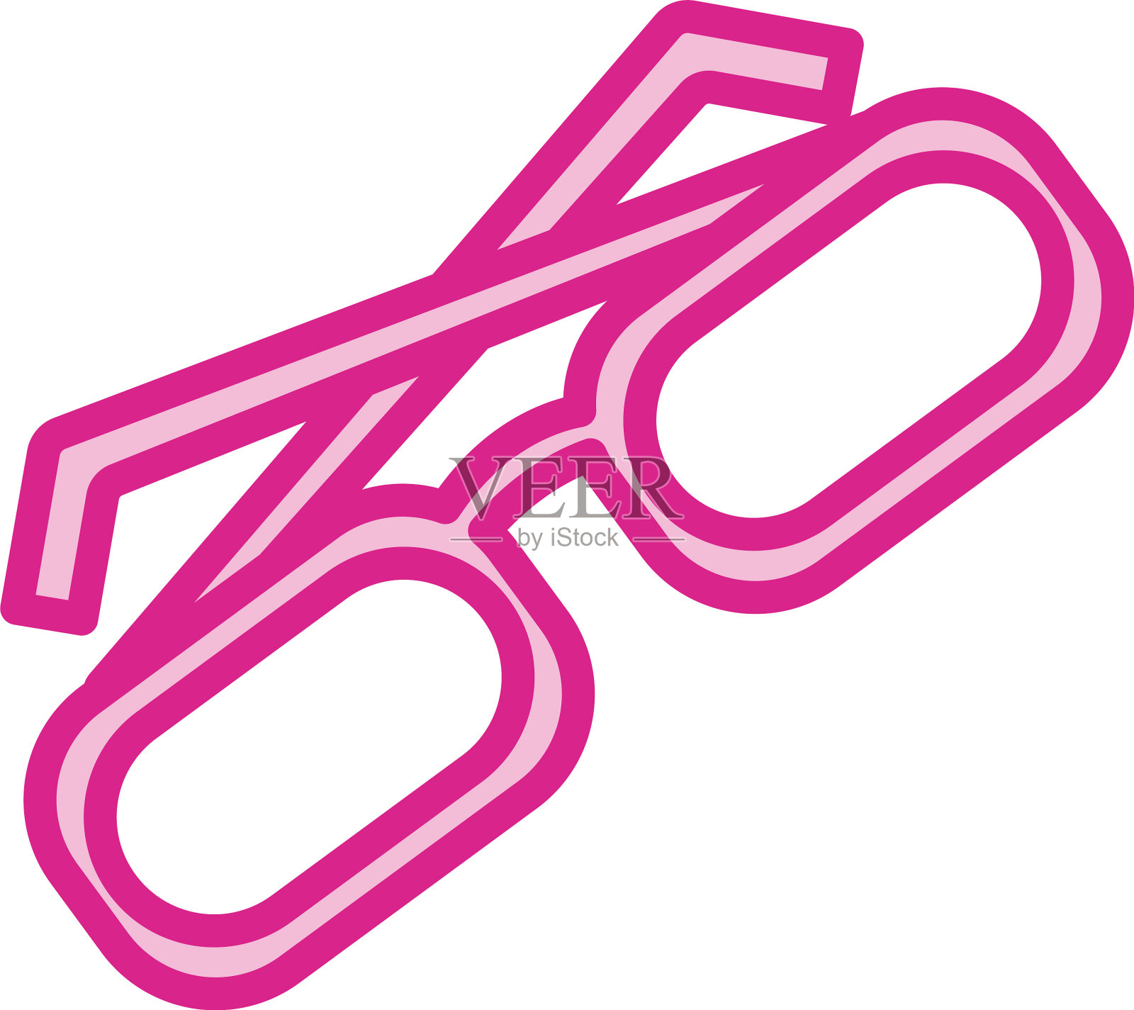 眼镜配件线和填充样式图标设计元素图片