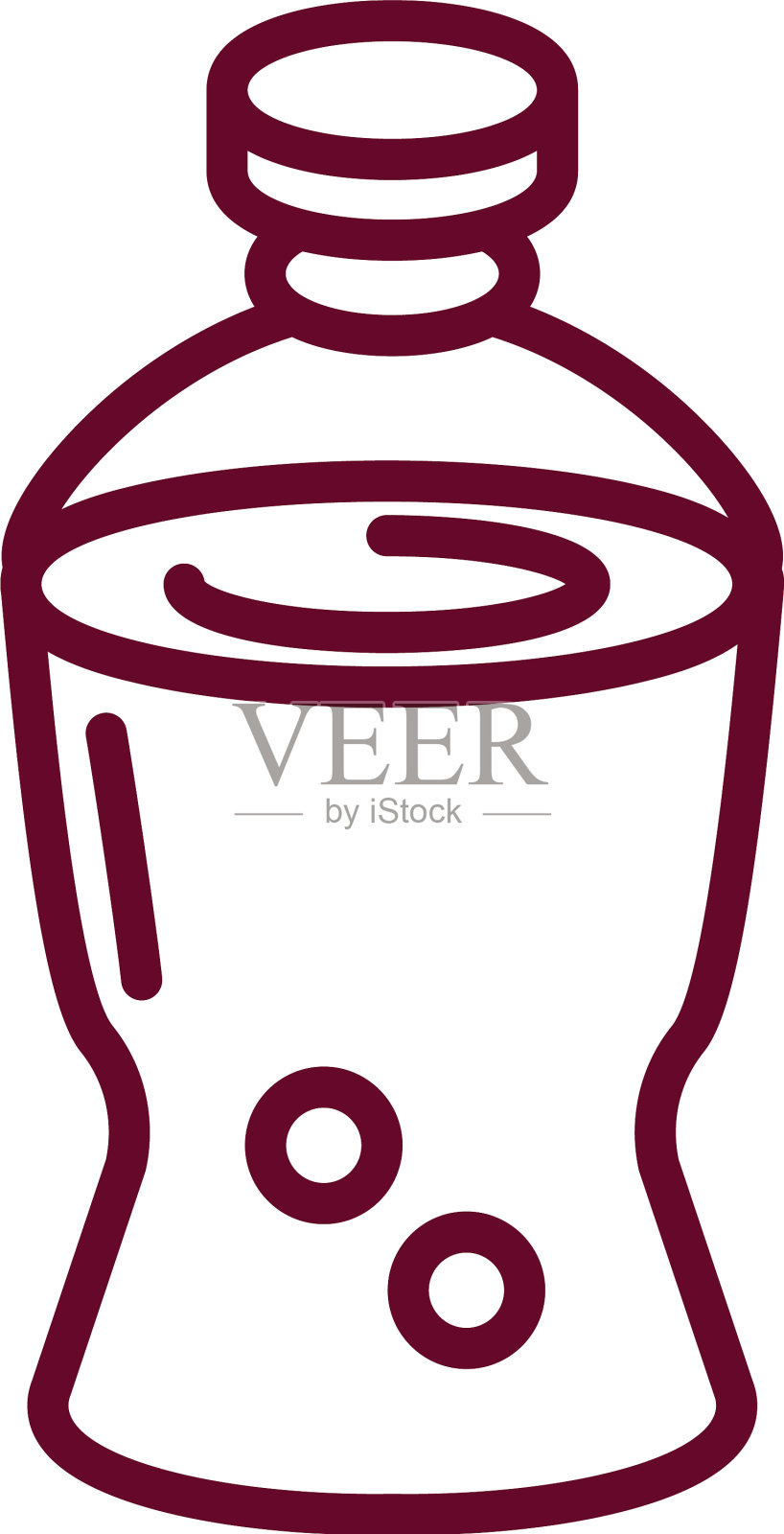 苏打塑料瓶图标线条样式图标图标素材