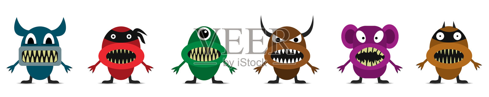 可爱的怪物设定图标素材
