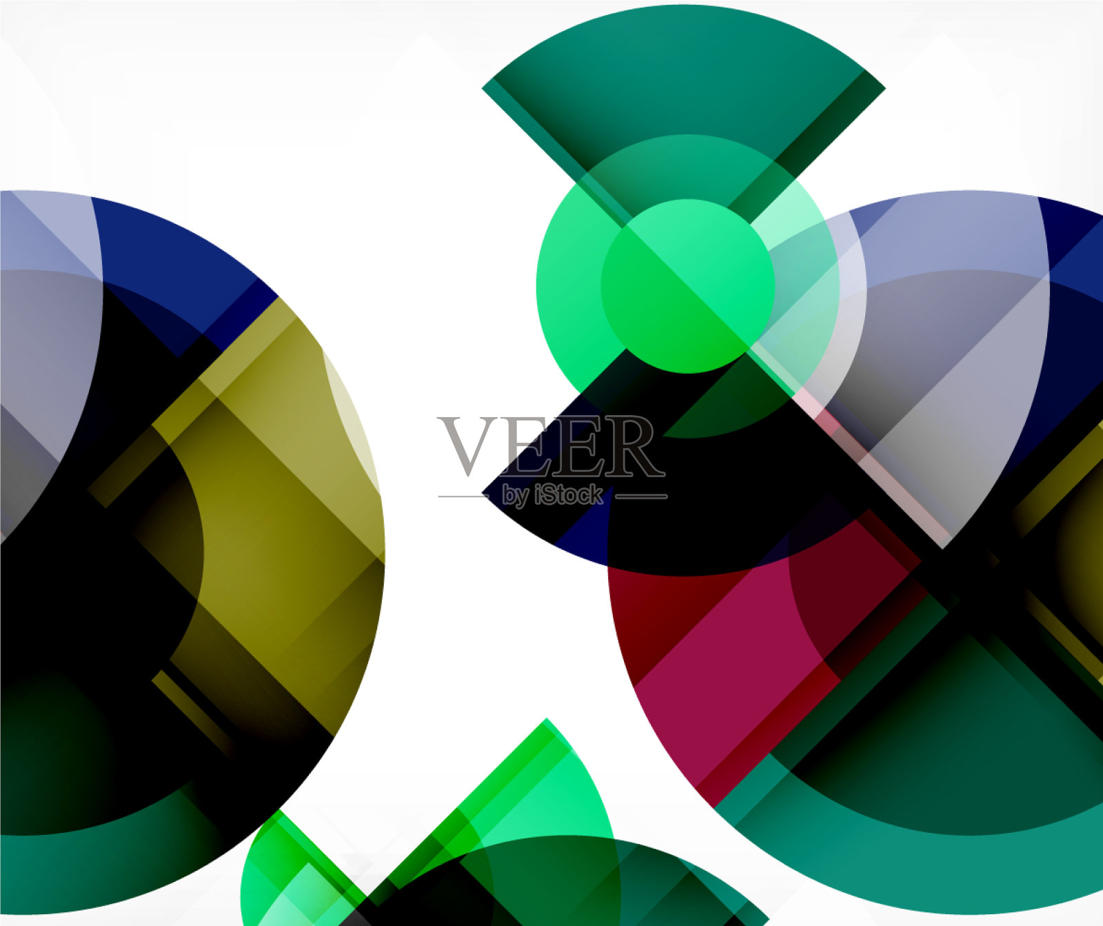 抽象背景圆和三角形设计插画图片素材